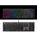 A4Tech Klaviatuur FStyler FX60H A4TKLA47126, 150cm, 12.6cm, 42cm, valgustus, 12 multimeedia klahvi, 2x USB keskpunkt