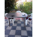 Sodo stalas Elise smėlio spalvos KETER 29180054587, 137 x 90 x 73cm, 6.5kg