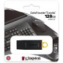 Kingston DataTraveler Exodia DTX/128GB, 128 GB, USB Type-A, USB 3.2 Gen 1, apsauginis dangtelis, raktų pakabukas, juoda/geltona