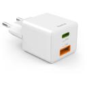 Hama Laadija 00201991, 100&ndash;240V AC, 20W USB-C, 18W USB-A, 2 porti, Power Delivery, valge