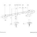 Neomounts крепление для монитора DS60-600BL2 10-32" 8 кг, 180&deg; стоп, регулировка высоты, кабель, черный