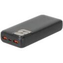 Rivacase Power Bank VA2521, 20000 мАч, 20W PD, 2xUSB-A, 1xUSB-C, ЖК-дисплей, серый
