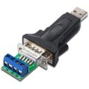 Digitus USB serialiadapter DA-70157, 0.8m, RS-485, FT232RL, must, v&auml;line, kaabeldatud