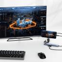 Hawk USB centrmezgls HW-HUB801, 8 porti, 4K HDMI, 2xUSB-A 5Gb/s, Gigabit Ethernet 1000Mb/s, 100W Power Delivery