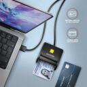 Axagon Nutikas kaardilugeja CRE-SM3SD USB 2.0 1.3 m, microSD/microSDHC/microSDXC, SIM, must