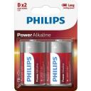Philips Aku 1550011, 1.5 V, LR20, 2 tk