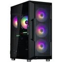 Zalman I3 NEO ARGB BLACK, arvutikorpus, I3 NEO ARGB Black, ATX, 4x120mm, 3x2.5", 2x3.5", RGB, karastatud klaas