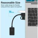 Vention USB 2-portne v&auml;line helikaart CDYB0 0.15m, 2.1 kanalit, 16 bitti, 3.5 mm, must
