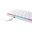 White Shark Klaviatūra NAGAMAKI-W-US-BLUE.SW, mehāniska, balta, 61 taustiņ&scaron;, USB Type-C, zili slēdži, apgaismojums