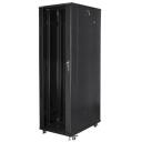 Lanberg Vaba seisev rack FF01-8042-12B, 800x1000mm, 42U, must, kandev&otilde;ime kuni 800kg, IP20, 4 ventilaatorit, 4 vertikaalset riba