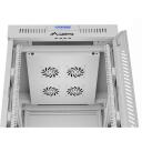 Lanberg Rack kapp 19" vabalt seisv 15U, FF01-6815-12SL, hall, 6 jahutusventilaatorit, 180&deg; ukse avamine