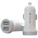 Devia Auto laadija 120EA2310001, 5V, 3.1A, 2xUSB, valge