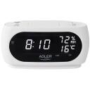 Adler Digitaalne &auml;ratuskell AD 1186W, 230V, 9V, LED ekraan, termomeeter, kalender, snooze funktsioon