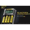 Nitecore Įkroviklis UMS4, 4 lizdai, 4000mA, 3000mA, LCD ekranas, IMR/Li-ion/LiFePO4, NiMH/NiCd, 0.256kg
