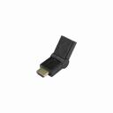 Sbox HDMI adapteris AD.HDMI-180, 24K apzeltīti spraudņi, 180&deg;, melna