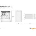 Be Quiet Корпус PURE BASE 501 LX BGW79, 3x120мм передние вентиляторы, 1x140мм задний вентилятор, 5x2.5" дисков, 2x3.5" дисков