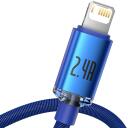 Baseus Crystal Shine USB Lightning kaabel CAJY000003, 1.2m, 2.4A, 480Mbps, alumiiniumisulamist, kootud kangas