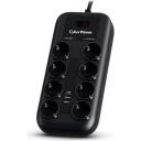 Cyberpower P0820SUF0-DE pārsprieguma aizsargs, 1.8m, 8 kontaktligzdas, 1050J, 22500A, USB 5V 2.4A, pārslodzes aizsardzība