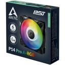 Arctic Вентилятор для корпуса P14 Pro A-RGB ACFAN00315A, 140мм, 2500RPM, 186м&sup3;/ч, 5.2mmH2O, FDB, 12 LED, черный
