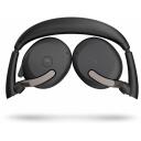 Jabra austiņas Evolve2 65 Flex 26699-999-999, 30m, stereo, uz auss, 136g, 1xUSB (Type C), 1xUSB 2.0, mikrofons, ANC