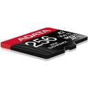 Adata карта памяти micro SDXC AUSDX256GUI3V30SHA2-RA1 256 ГБ, скорость чтения 100 МБ/с, скорость записи 80 МБ/с, UHS класс 3, V30