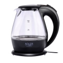 Elektriline veekeetja 2000 W 1.5 L klaaskorpus 360° pöörleva alusega must AD1224 Adler