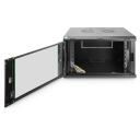 Digitus Rack Kaste DN-19 07-U-EC-SW, 38.9 x 60 x 45 cm, 7U, melna, priek&scaron;ējais atslēgas slēdzis