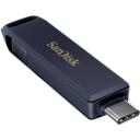 Sandisk USB m&auml;lupulk SDIXD0N-064G-GN6NN 64GB, USB Type-C / Lightning, 90 MB/s lugemiskiirus, 10 MB/s kirjutamiskiirus, Swivel