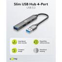 Goobay Slim 4-Port USB Hub 74458, 5 Gbit/s, heledhall