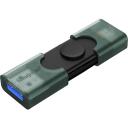 Kingston DataTraveler Duo DTDEG2/128GB, 128 GB, USB Type-C/Type-A, must/roheline