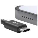 Goobay USB-C uzlādes un sinhronizācijas kabelis, 66318, 1 m, 3 A, melns, 24 pin USB-C - vīrie&scaron;u