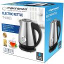 Esperanza EKK029 elektriskā tējkanna, 1.7 L, 2200 W, nerūsējo&scaron;ais tērauds, 75 cm, automātiskā izslēg&scaron;anās, termometrs