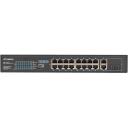 Lanberg L&uuml;liti RSFE-16P-2C-150, 16x100MB, 2xCOMBO, 150W, haldamatu, IP20, 1U, 3.6GB/s, 16 PoE+ porti