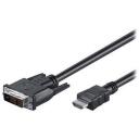 Goobay DVI-D/HDMI kabelis 50580, 2 m, DVI-D vīrie&scaron;u Single-Link (18+1 pin), HDMI vīrie&scaron;u (tipa A), HDTV līdz 1080p