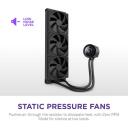 Nzxt nutikas pistik RL-KN360-B2, All-in-one vedelikjahutus, 120mm, 3 ventilaatorit, 73.47cfm, 30dB, FDB, TFT ekraan