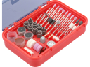 Mini griezēja piederumu komplekts 157 gab., YT-34670, YATO, 3.2 mm uzgaļi, diski, dimanta urbis, slīpē&scaron;anas un pulē&scaron;anas rīki