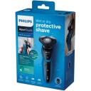 Philips Skustuvas S5050/04, 8 h, 30 min, drėgnas ir sausas, NiMH, 3 galvutės, juoda/mėlyna, belaidis