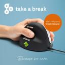 R-Go Tools USB optinė pelė HE Break RGOHELE, 2400 DPI, 5 mygtukai, 1.68m laidas, ergonomi&scaron;kas dizainas, juoda