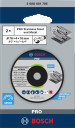 Slīpē&scaron;anas disks 76 x 4 x 10 mm, 2 gab, Mazām leņķa slīpma&scaron;īnām PRO STAINLESS STEEL AND METAL SLĪPRIPA, 2608601705, BOSCH