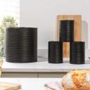 Russell Hobbs Liniera 4 daļu darba virsmas komplekts RH03270, melns, tērauds, 4 nodalījumi, vāki ar velkamu aug&scaron;pusi