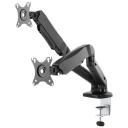 Raidsonic Monitoru statīvs IB-MS304-T, 2 monitoriem, 27'', melns, 13kg, 360&deg; rotācija, regulējams augstums