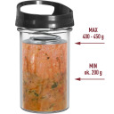 Stiklinis slėginis kumpio virimo puodas BROWIN 313701, 450 g, 9x9x16.5 cm, 0.4 kg