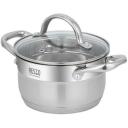 Resto Keta 92102 1.9L, Skersmuo 16 cm, Nerūdijantis plienas, Apvalios formos, 2 rankenos, Matavimo skalė, Indukcinis dugnas