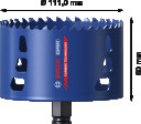 Karbīda caurumzāģis Tough Material  111mm, Urbjma&scaron;īnām/skrūvgriežiem, triecienurbjma&scaron;īnām/triecienskrūvgriežiem EXPERT MULTI MATERIAL PC PLUS CAURUMZĀĢIS, 2608900441, BOSCH