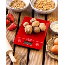 Skaitmeninės virtuvinės svarstyklės su maksimaliu 5 kg apkrovimu 1 g žingsniu ir LCD ekranu raudonos AD3138 Adler