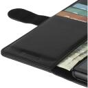 Krusell PhoneWallet Чехол для телефона 62169, черный цвет, экокожа, 3 слота для карт, карман для счетов, вырез под камеру