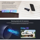 Ezviz EB3 CS-EB3-3MP 3MP 2K Wi-Fi Välistingimustes IP65 Nutika Kodu Aku Turvakaamera MicroSD / Öönägemine Hõbedane