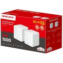 Mercusys bezvadu tīkla sistēma HALO H60X(2-PACK) 1500 Mbit/s, 2.4 GHz/5 GHz, 350 m&sup2;, 2 porti