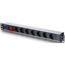 Digitus Maitinimo juosta DN-95402, 2m, 7 lizdai, 250V, 16A, 4000W, 1U aliuminio PDU