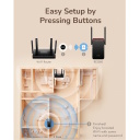 AX3000 WiFi 6 Mesh Repeater Dubultā josla Gigabit ports WPS WPA3 signāla gaisma melns Cudy RE3000